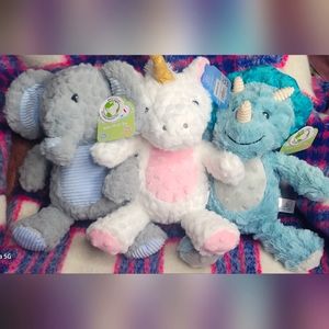 Baby plush toy trio